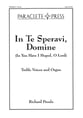 In Te Speravi Domine SS choral sheet music cover
